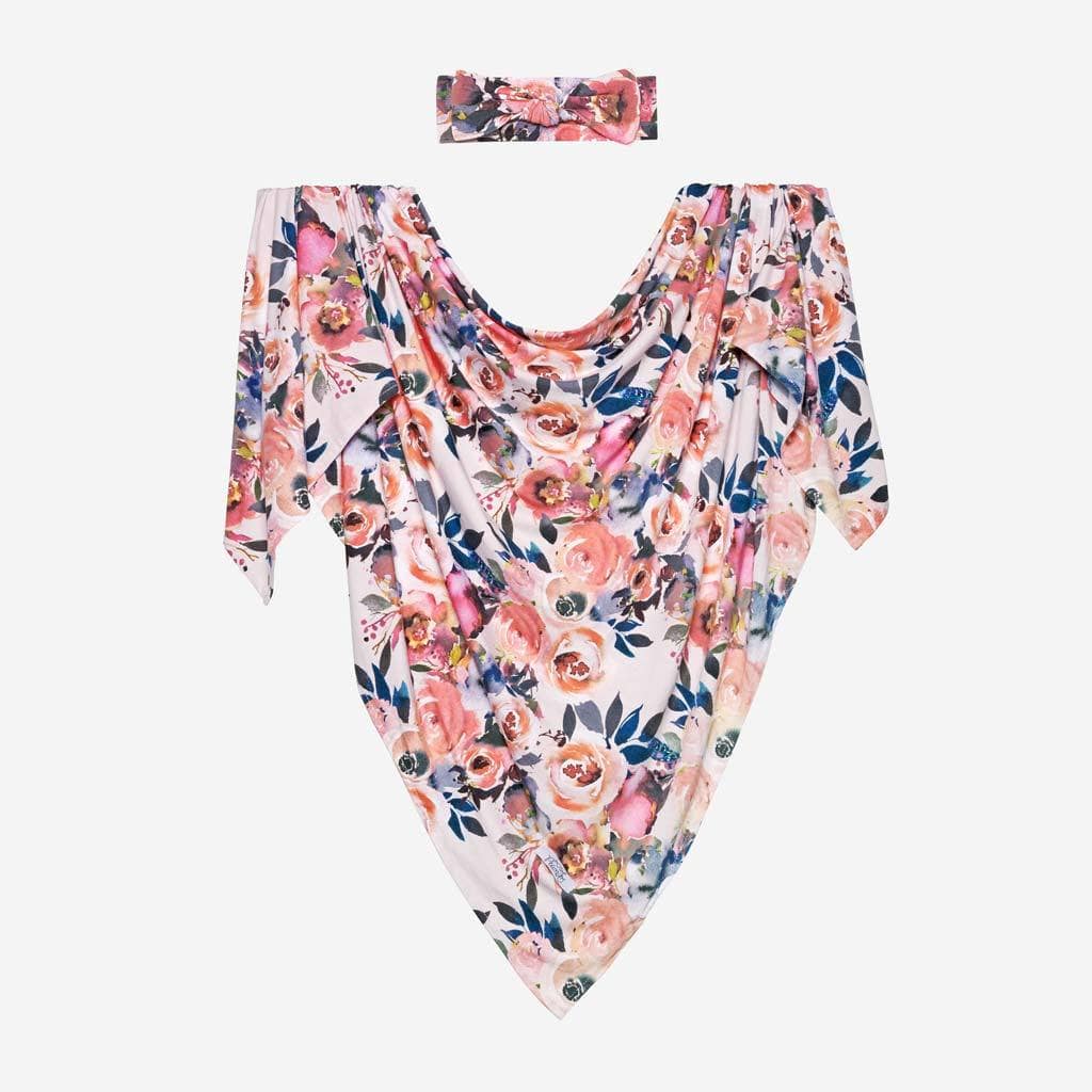 Dusk Rose Swaddle Headband Set
