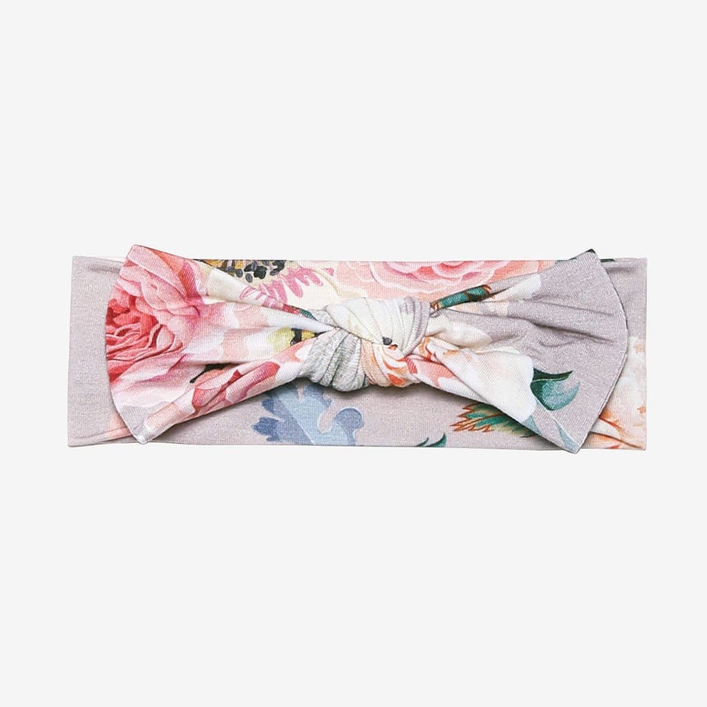 French Gray Swaddle Headband Set