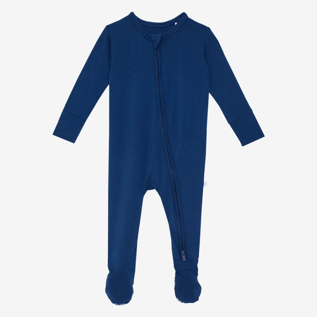 Sailor Blue Footie Zippered One Piece