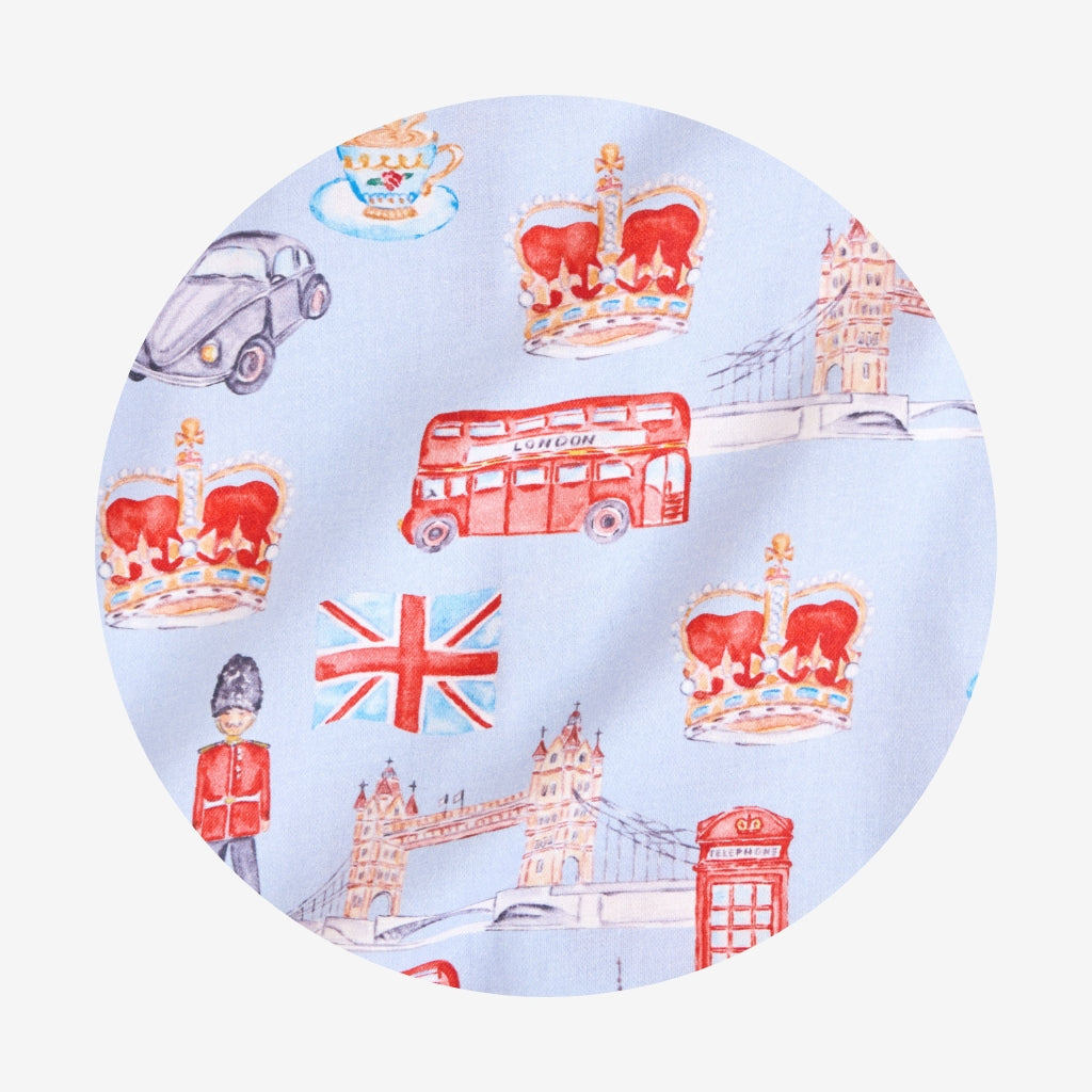 Posh London Women's Twill Pajama Short Set