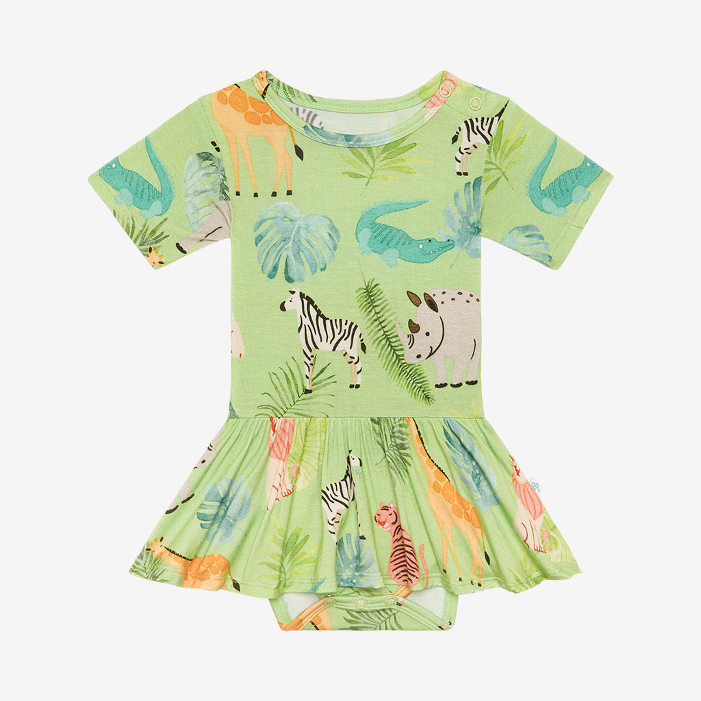 Safari Animals Twirl Skirt Bodysuit Dress