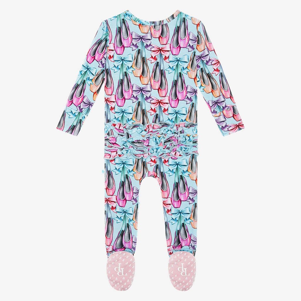 Irina Footie Ruffled Zippered One Piece