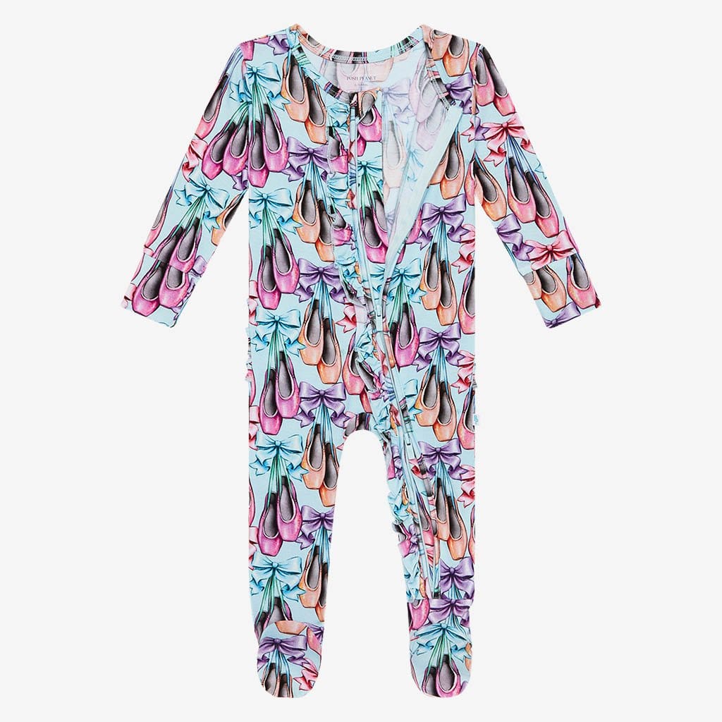 Irina Footie Ruffled Zippered One Piece