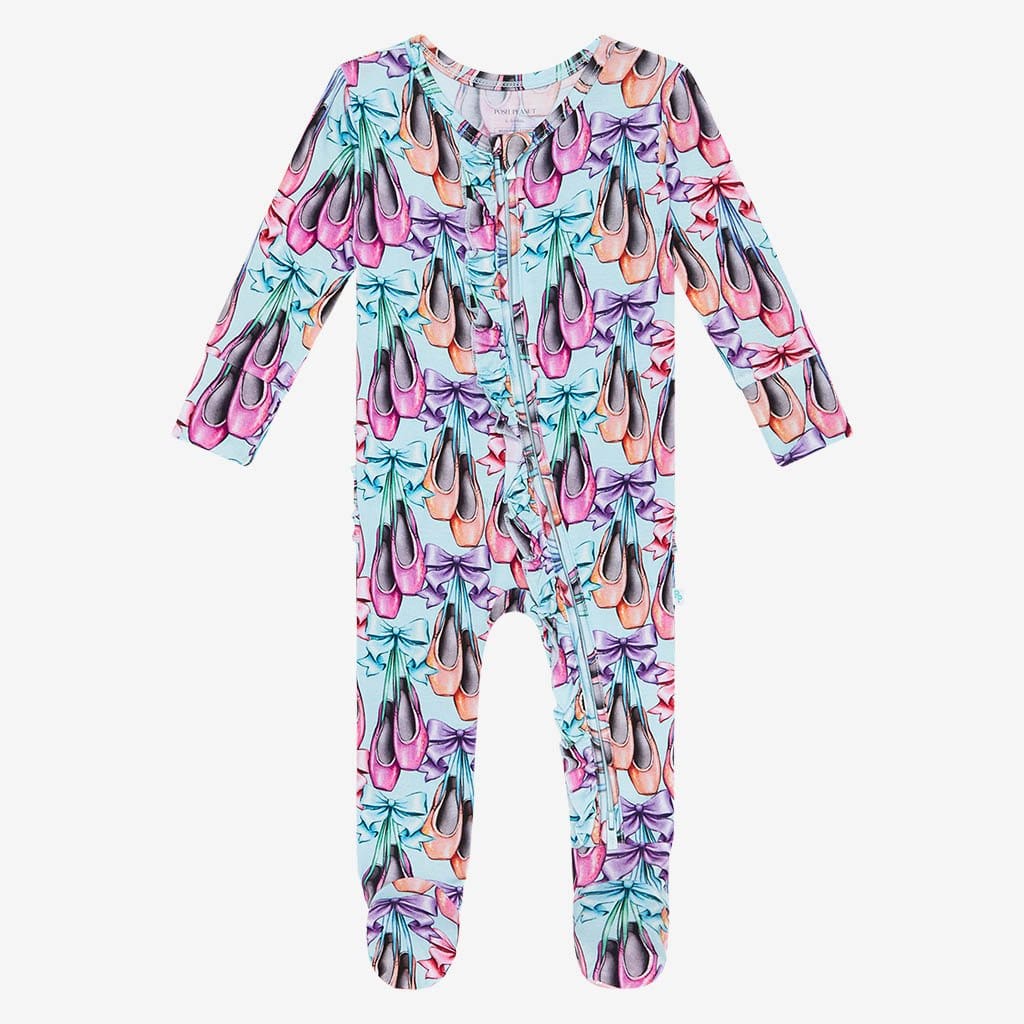 Irina Footie Ruffled Zippered One Piece