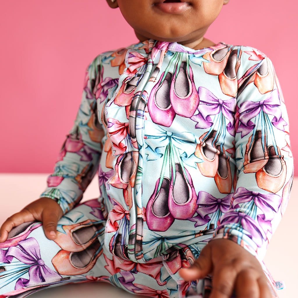 Irina Footie Ruffled Zippered One Piece