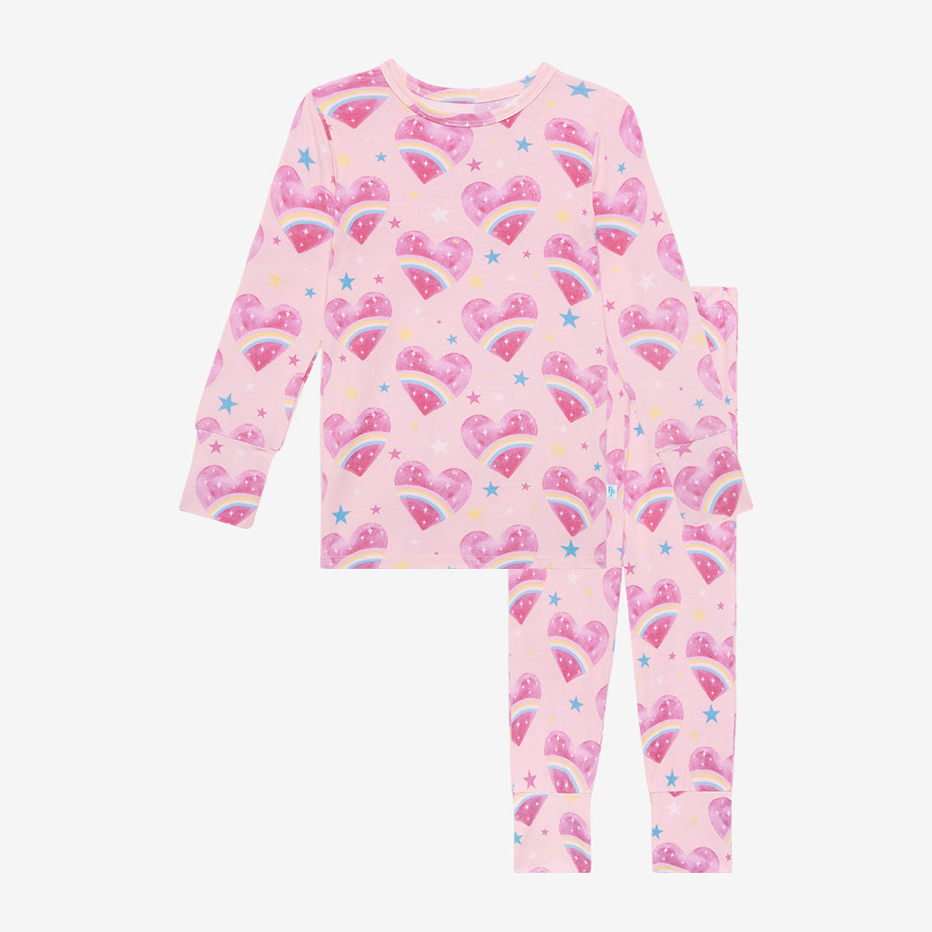 Rainbow Hearts Classic Pajama Set