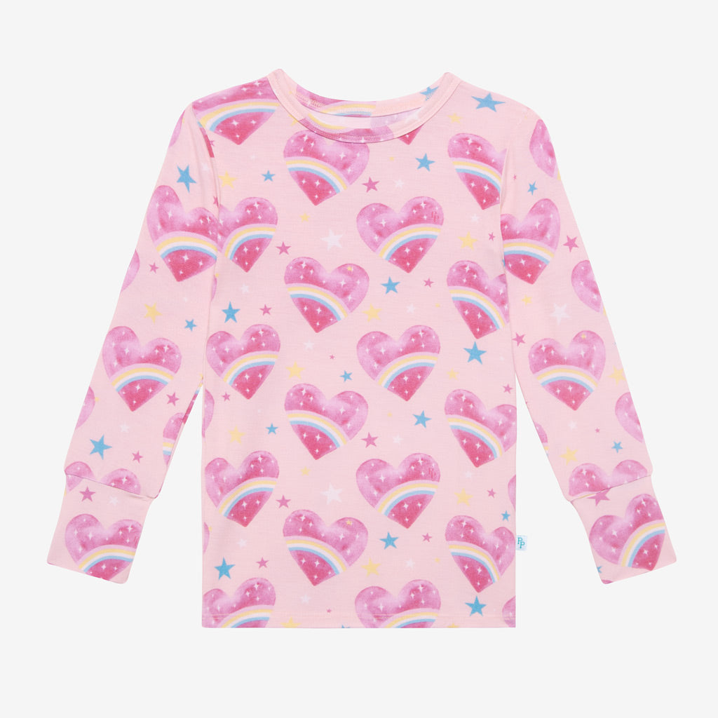 Rainbow Hearts Classic Pajama Set