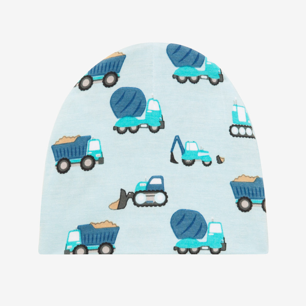 Construction Cars Swaddle Beanie Set