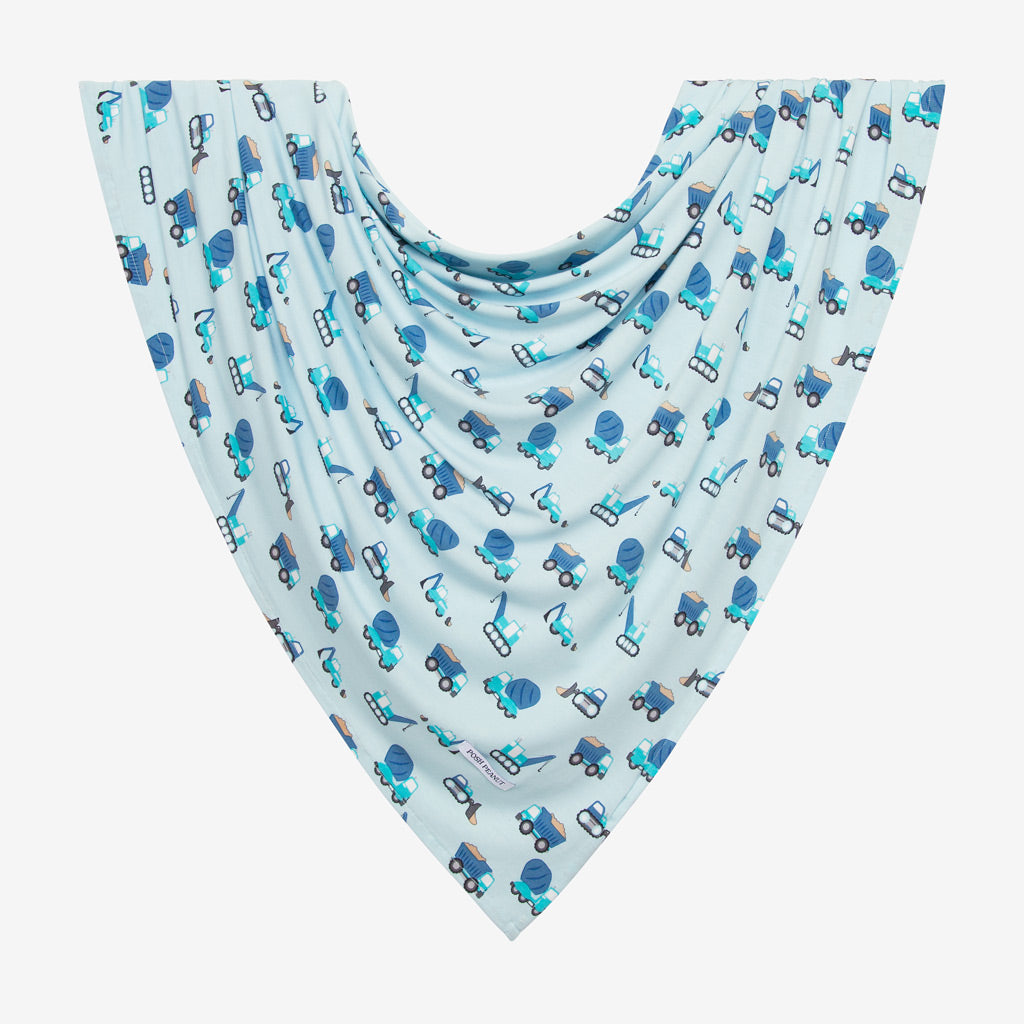 Construction Cars Swaddle Beanie Set