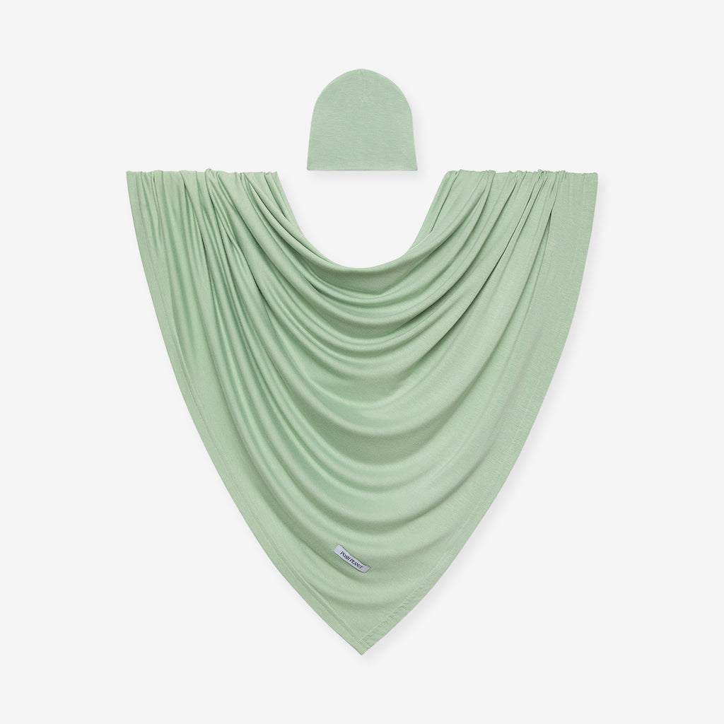 Sage Swaddle Beanie Set