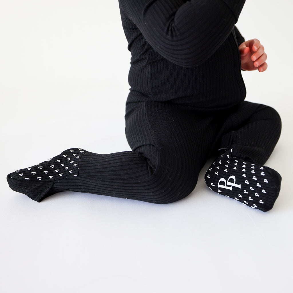 Black Ribbed Convertible One Piece