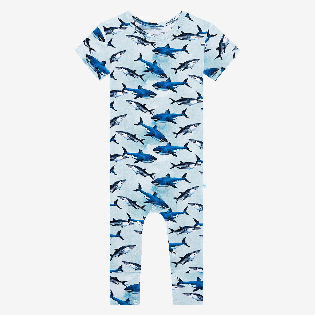 Sharks Short Sleeve Romper