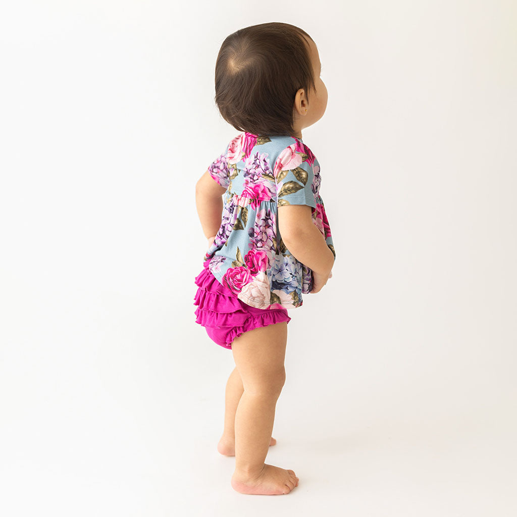 Lacey Peplum Ruffled Bummie Set