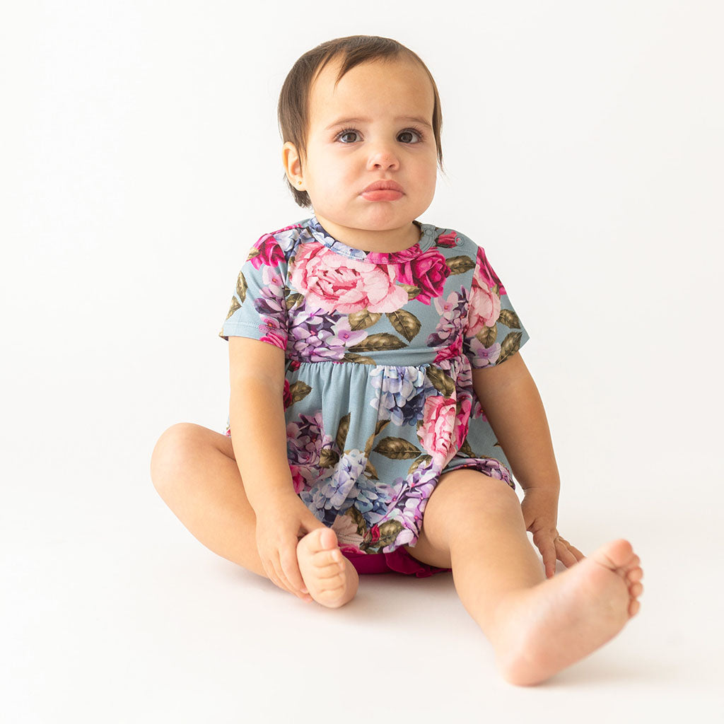 Lacey Peplum Ruffled Bummie Set