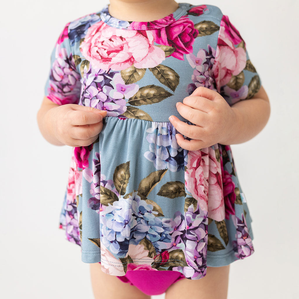 Lacey Peplum Ruffled Bummie Set