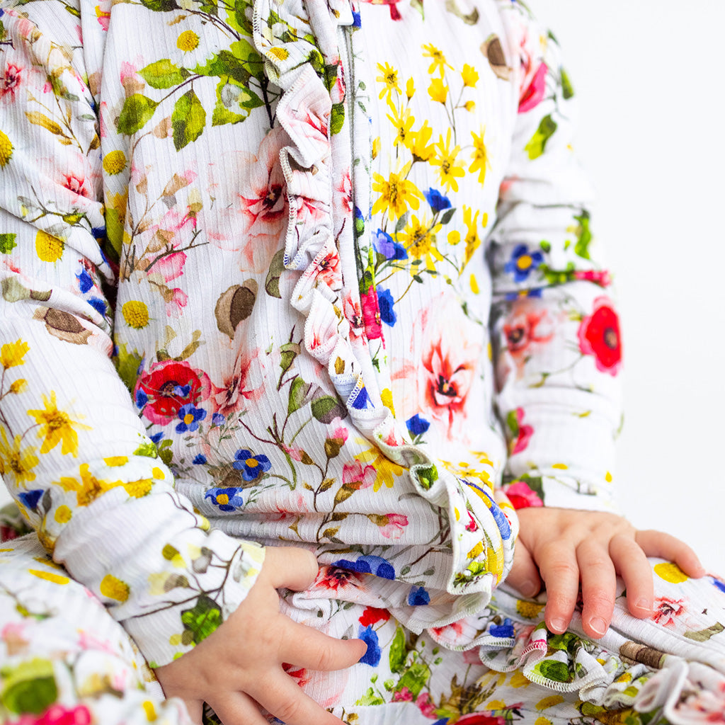 Barbara Footie Ruffled Zippered One Piece