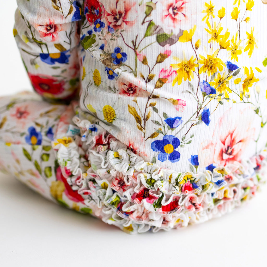 Barbara Footie Ruffled Zippered One Piece