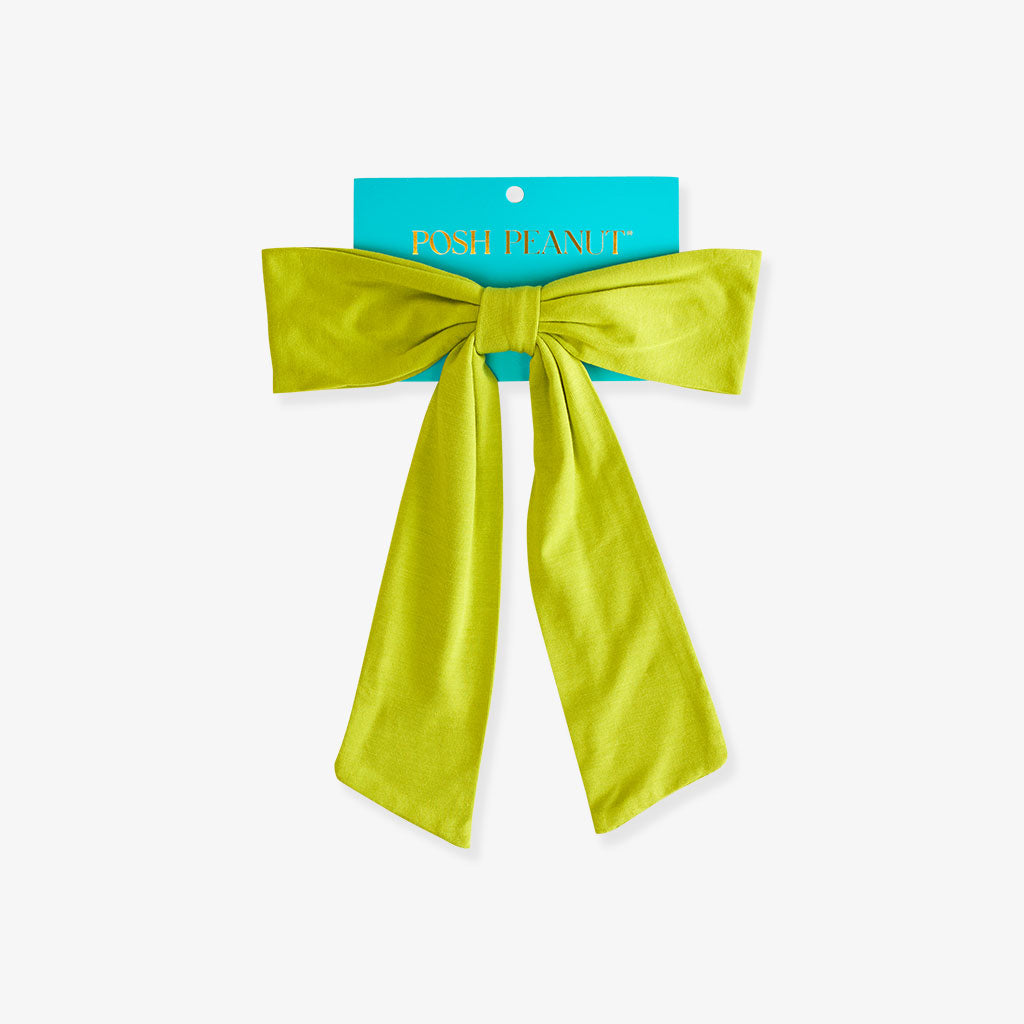 Moss Green Luxe Bow Hair Clip