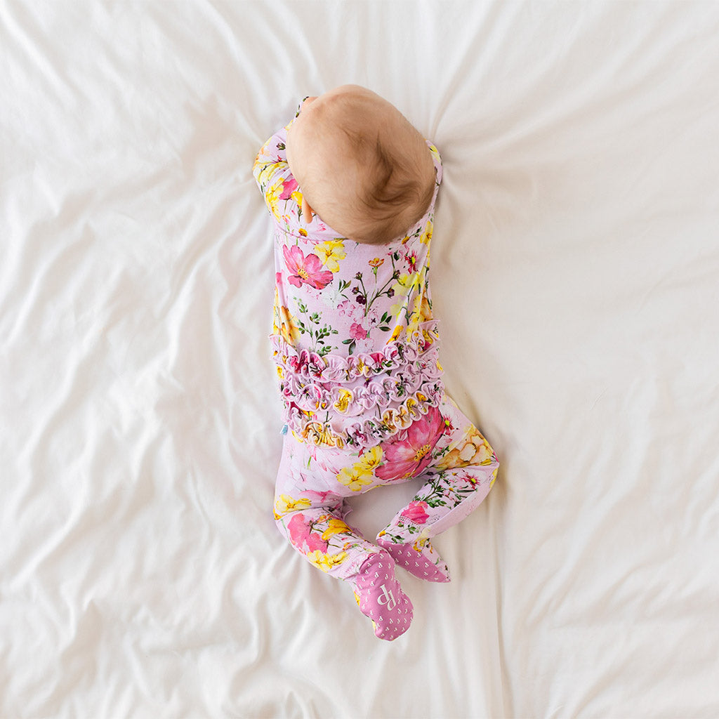 Gaia Footie Ruffled Zippered One Piece