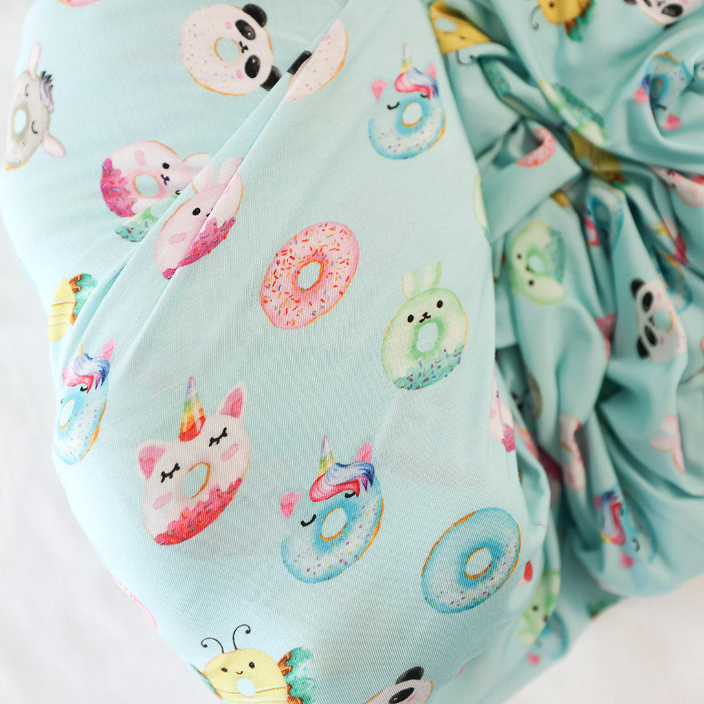 Donuts Swaddle Headband Set
