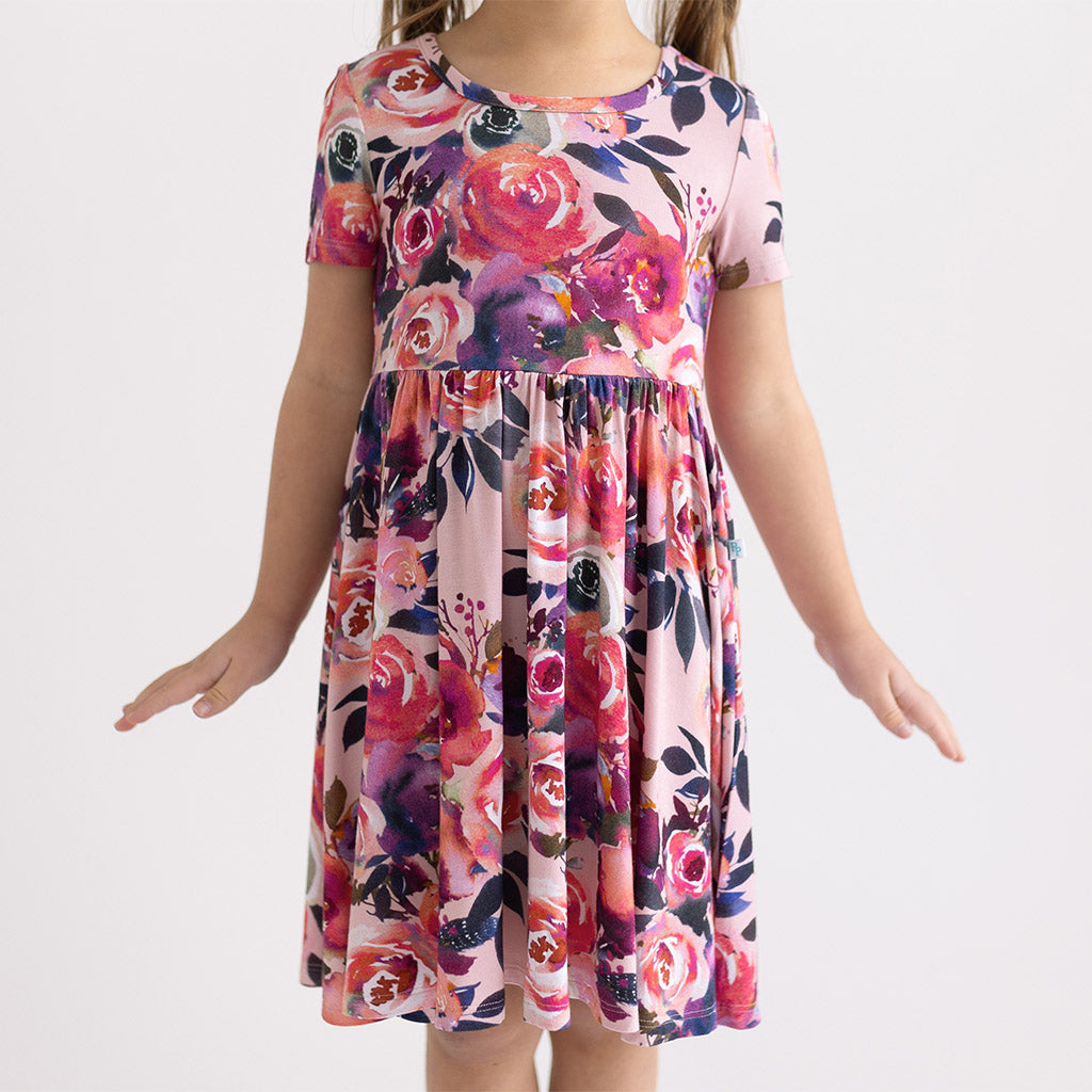 Dusk Rose Twirl Dress