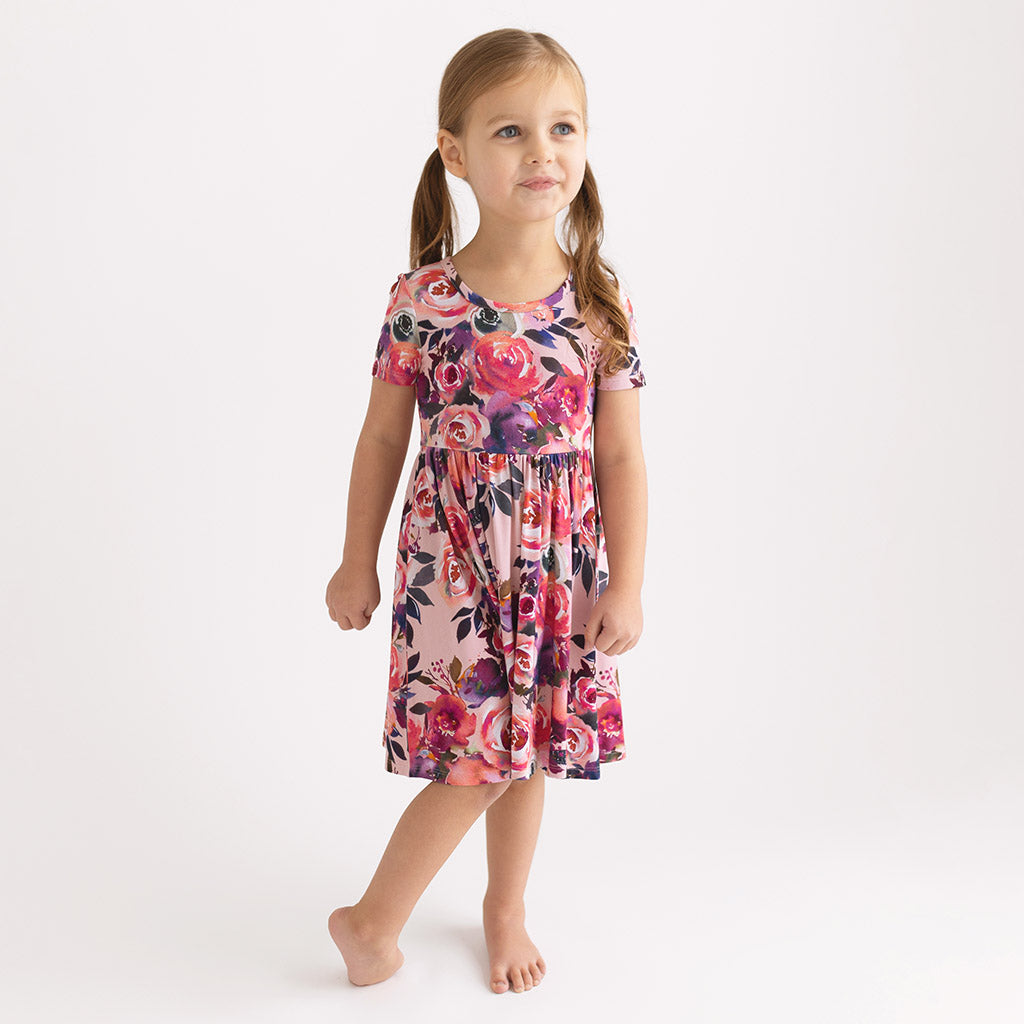 Dusk Rose Twirl Dress