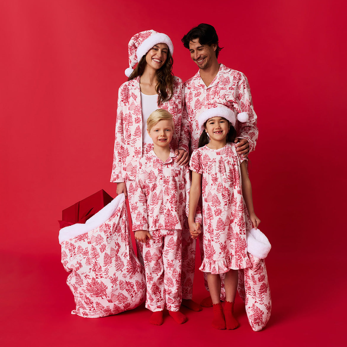 Father Christmas Flannelette Holiday Gift Sack