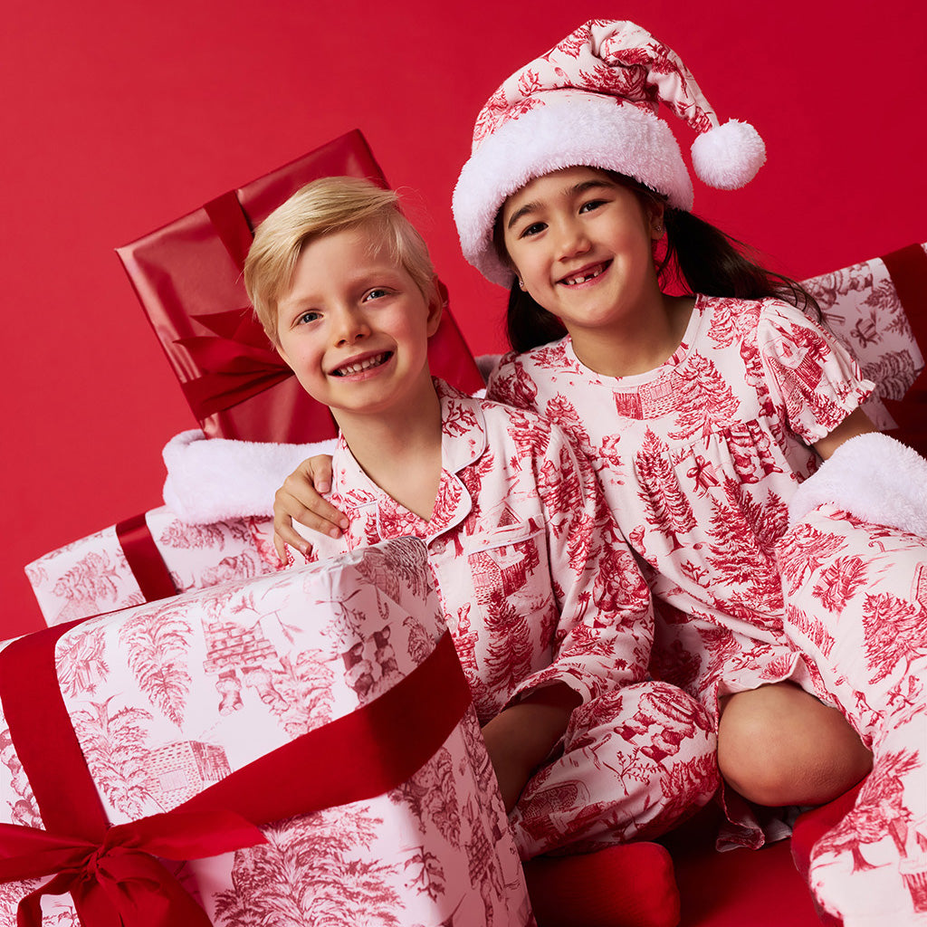 Father Christmas Kids Flannelette Poshmas Hat