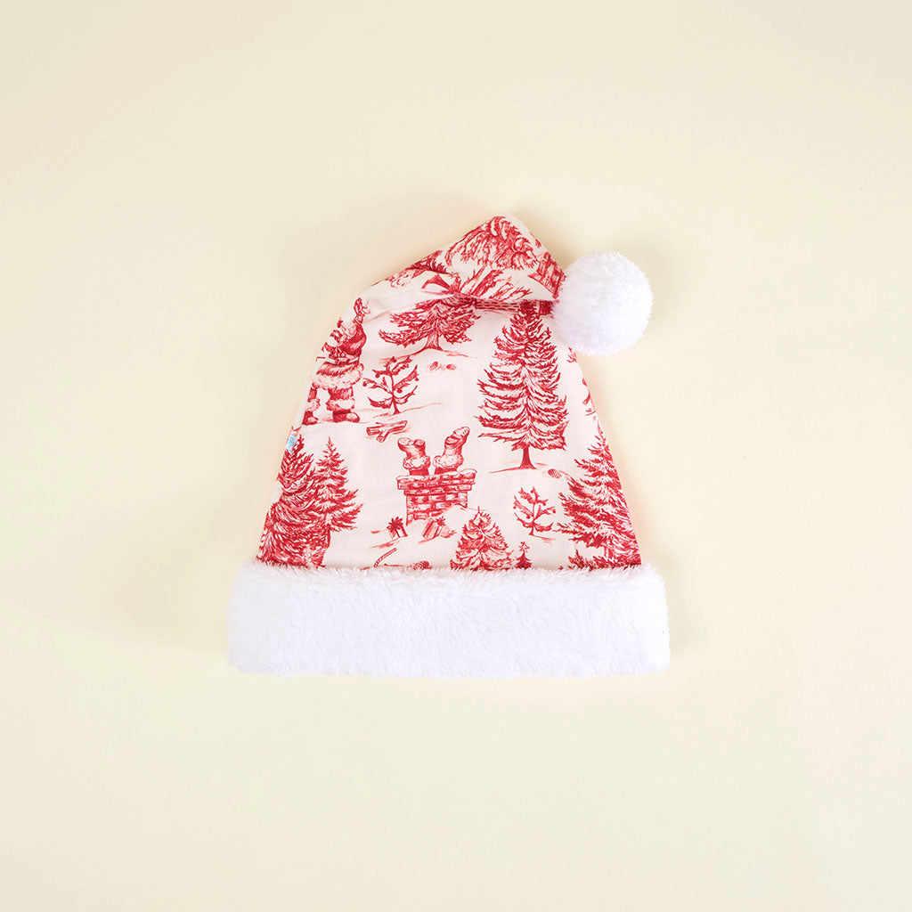 Father Christmas Kids Flannelette Poshmas Hat