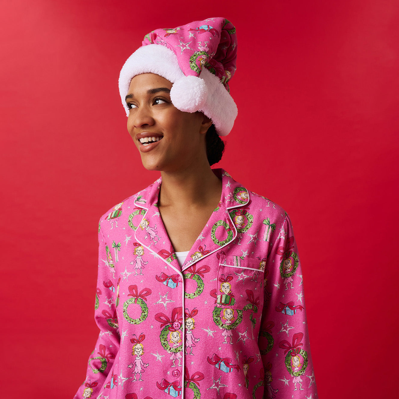 Dr. Seuss Cindy Lou Who Adult Flannelette Poshmas Hat