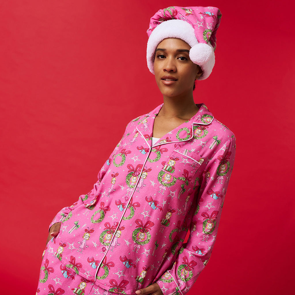 Dr. Seuss Cindy Lou Who Adult Flannelette Poshmas Hat