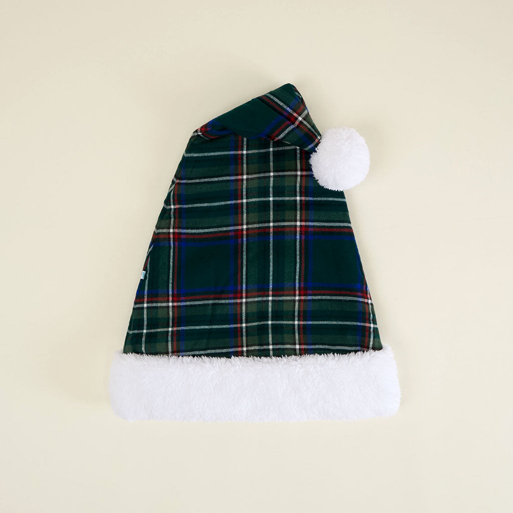 Green Tartan Plaid Adult Flannelette Poshmas Hat