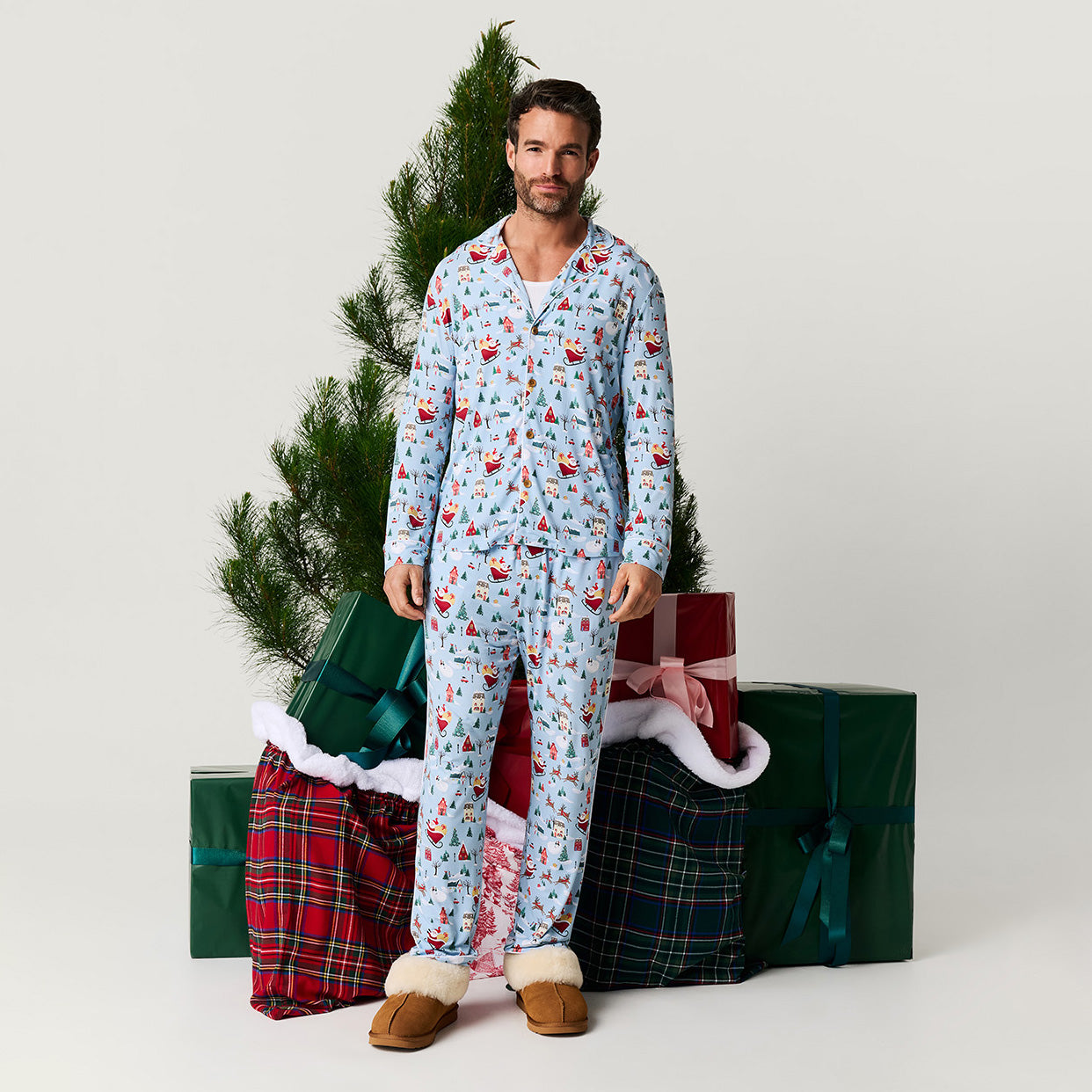 Christmasville Men's Luxe Pajama Pant Set