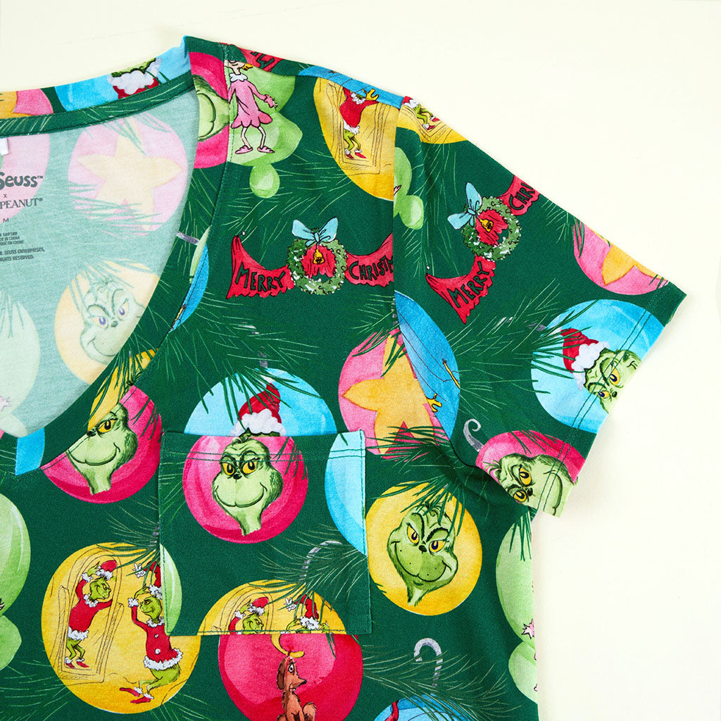 Dr. Seuss Who-liday Tree Women's V-Neck Tee