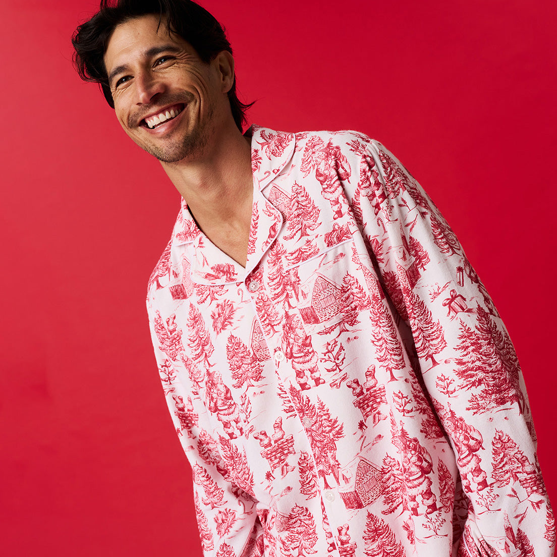 Father Christmas Men's Flannelette Pajama Set