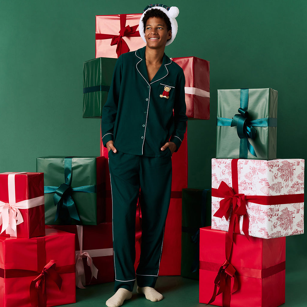 Forrest Green Men's Flannelette Pajama Set