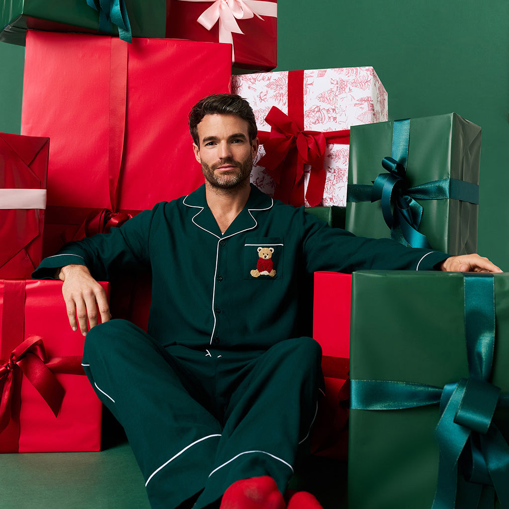 Forrest Green Men's Flannelette Pajama Set