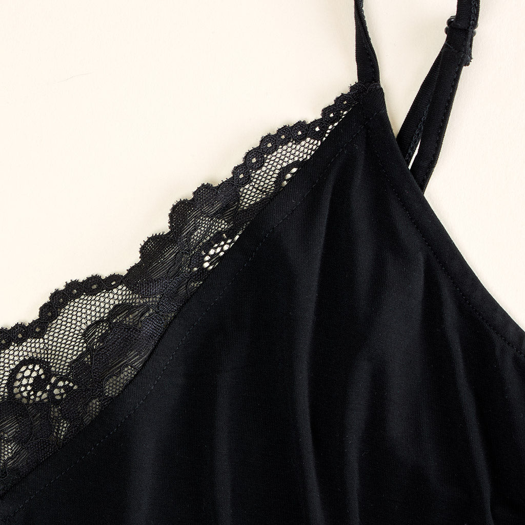 Women's Black Lace Slip