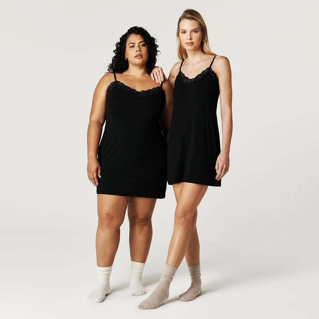 Women's Black Lace Slip