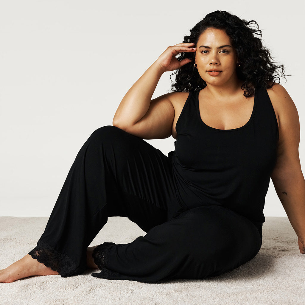 Women's Black Lace Pajama Pants