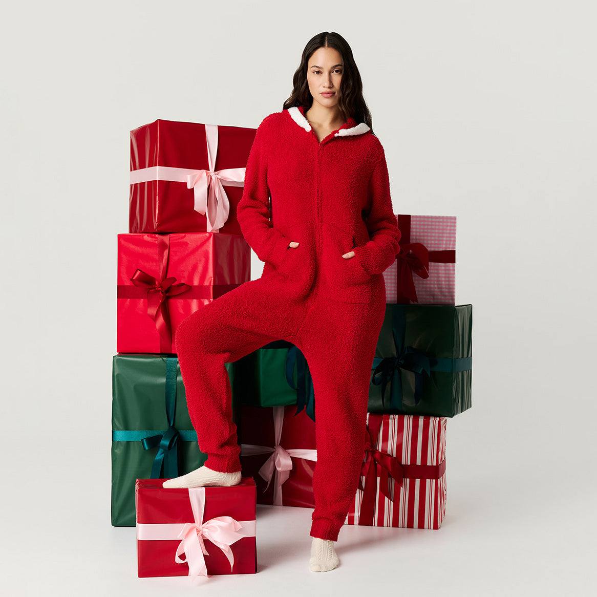 Posh Santa Claus Adult Cuddle One Piece