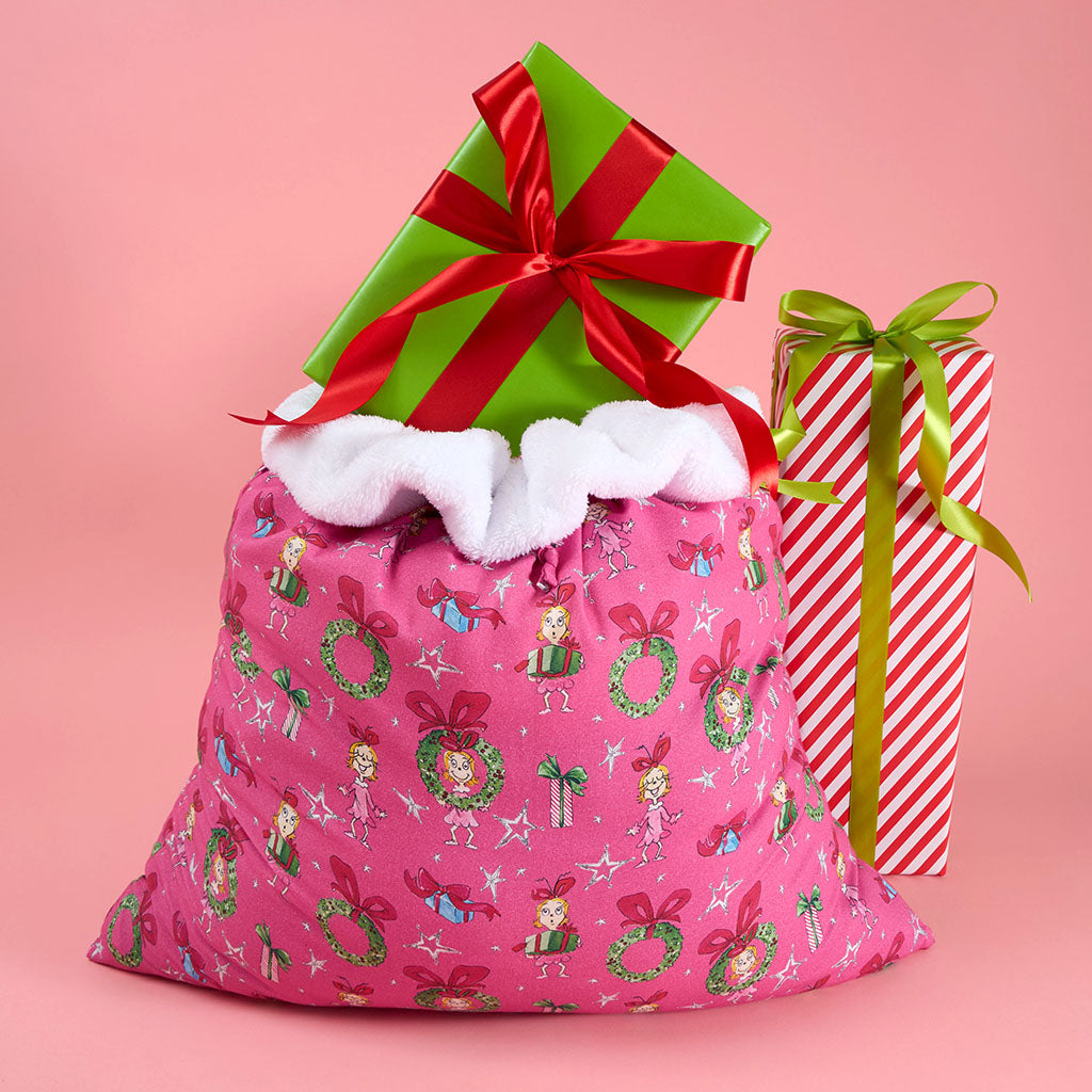 Dr. Seuss Cindy Lou Who Flannelette Holiday Gift Sack