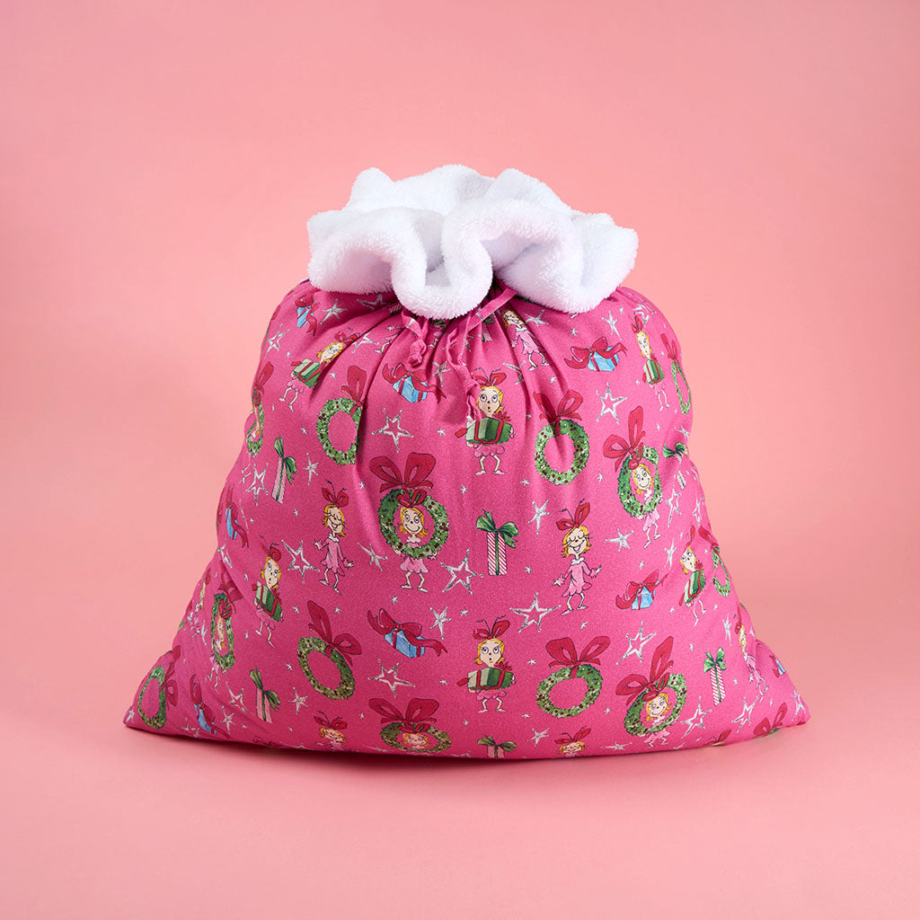 Dr. Seuss Cindy Lou Who Flannelette Holiday Gift Sack