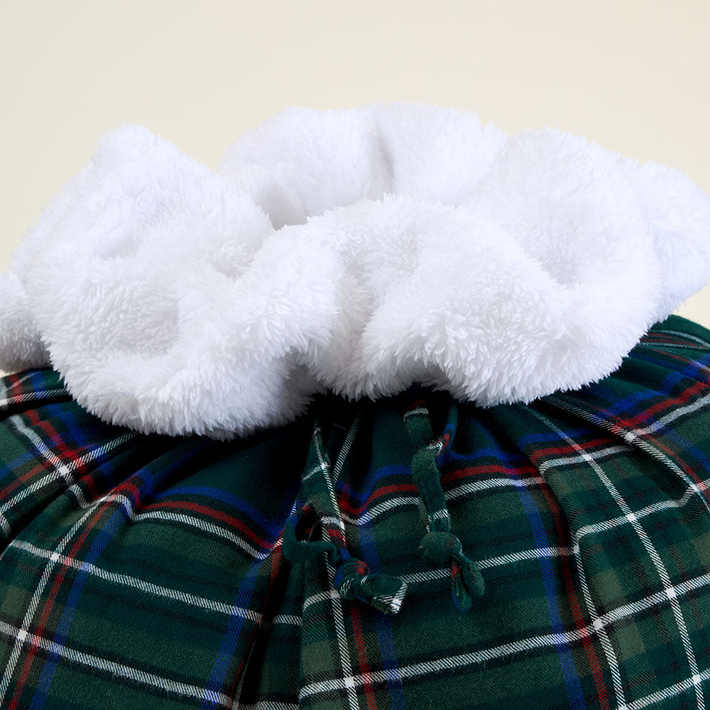 Green Tartan Plaid Flannelette Holiday Gift Sack