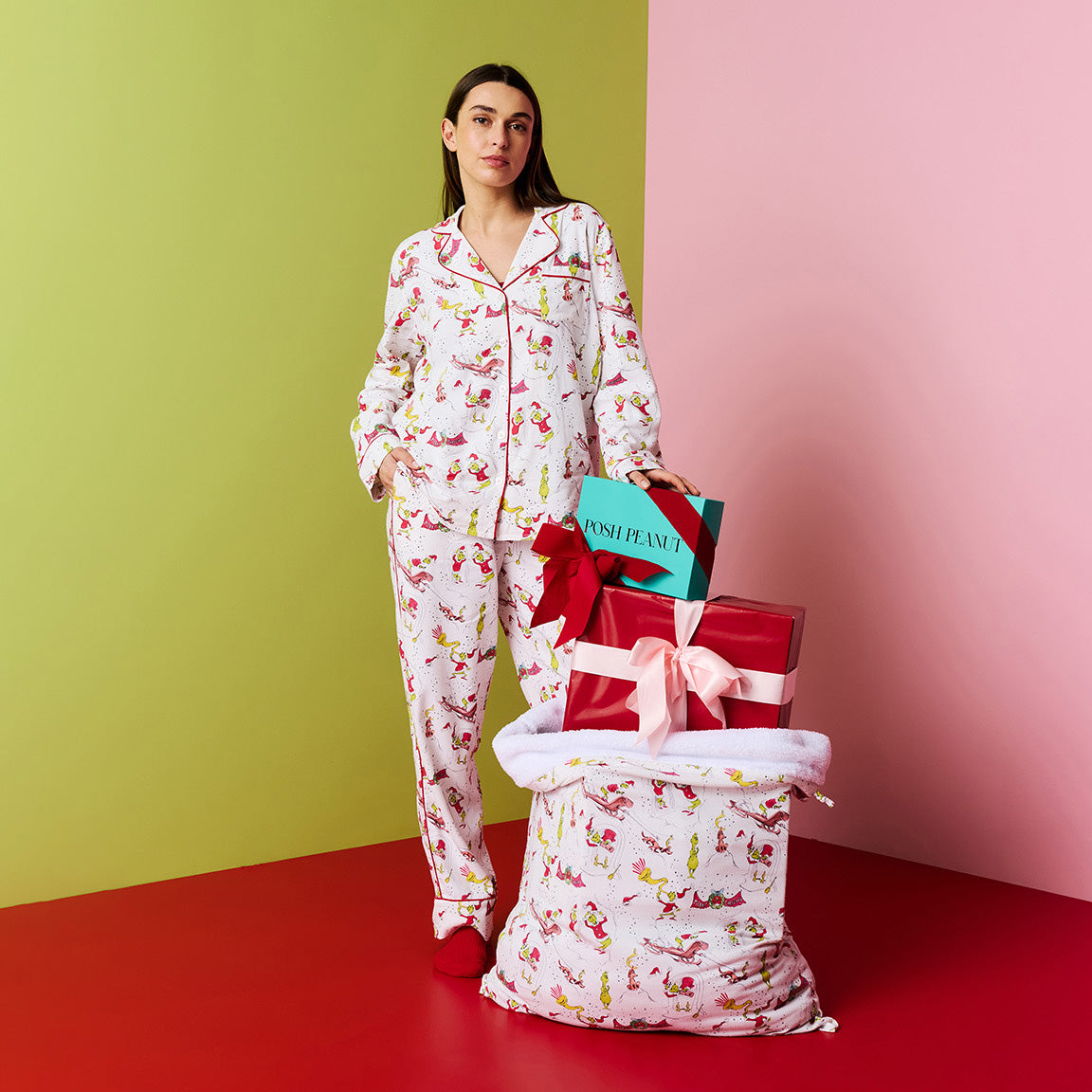 Dr. Seuss Mount Crumpit Flannelette Holiday Gift Sack