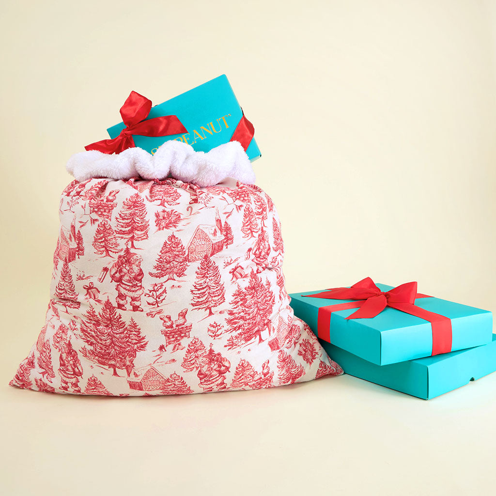 Father Christmas Flannelette Holiday Gift Sack