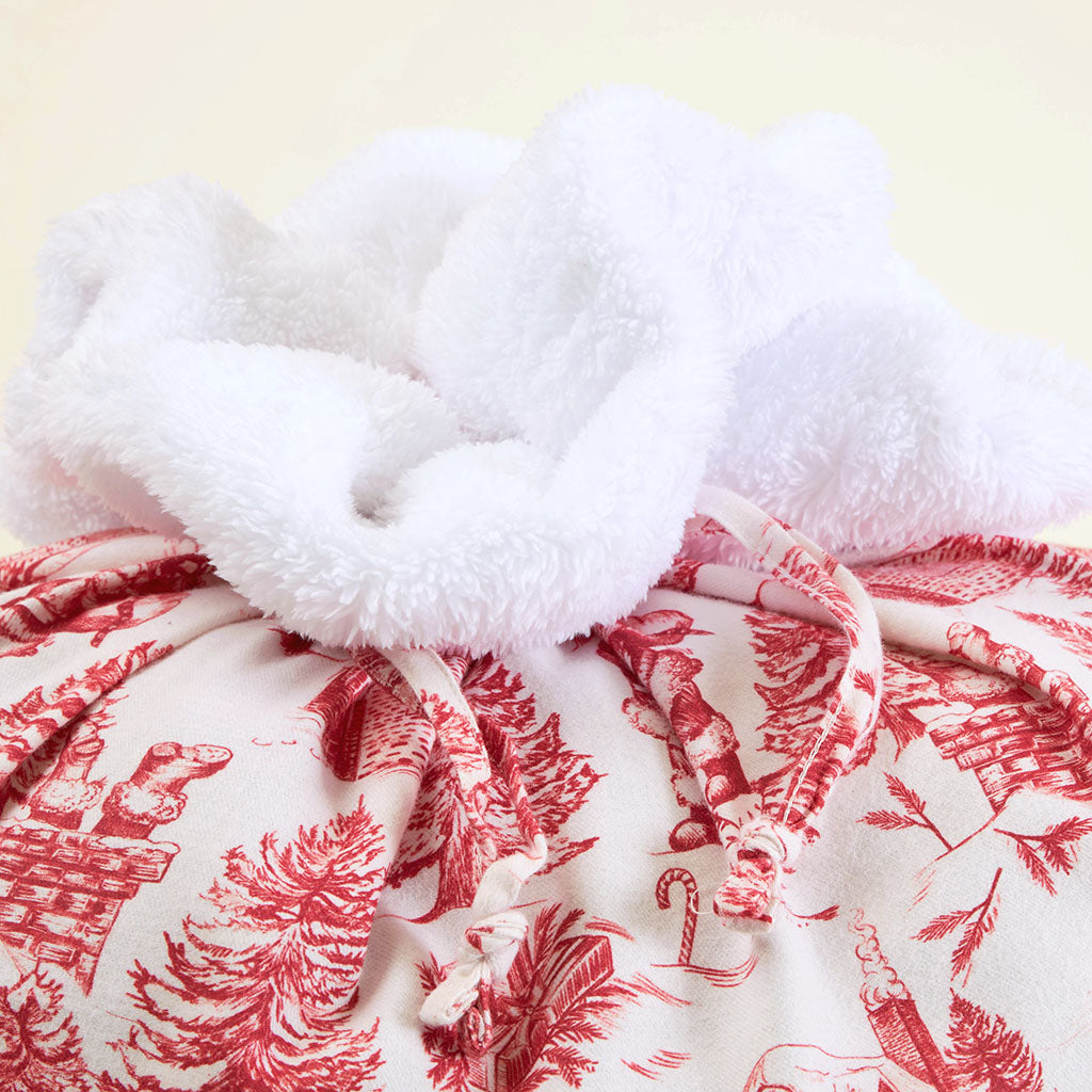 Father Christmas Flannelette Holiday Gift Sack