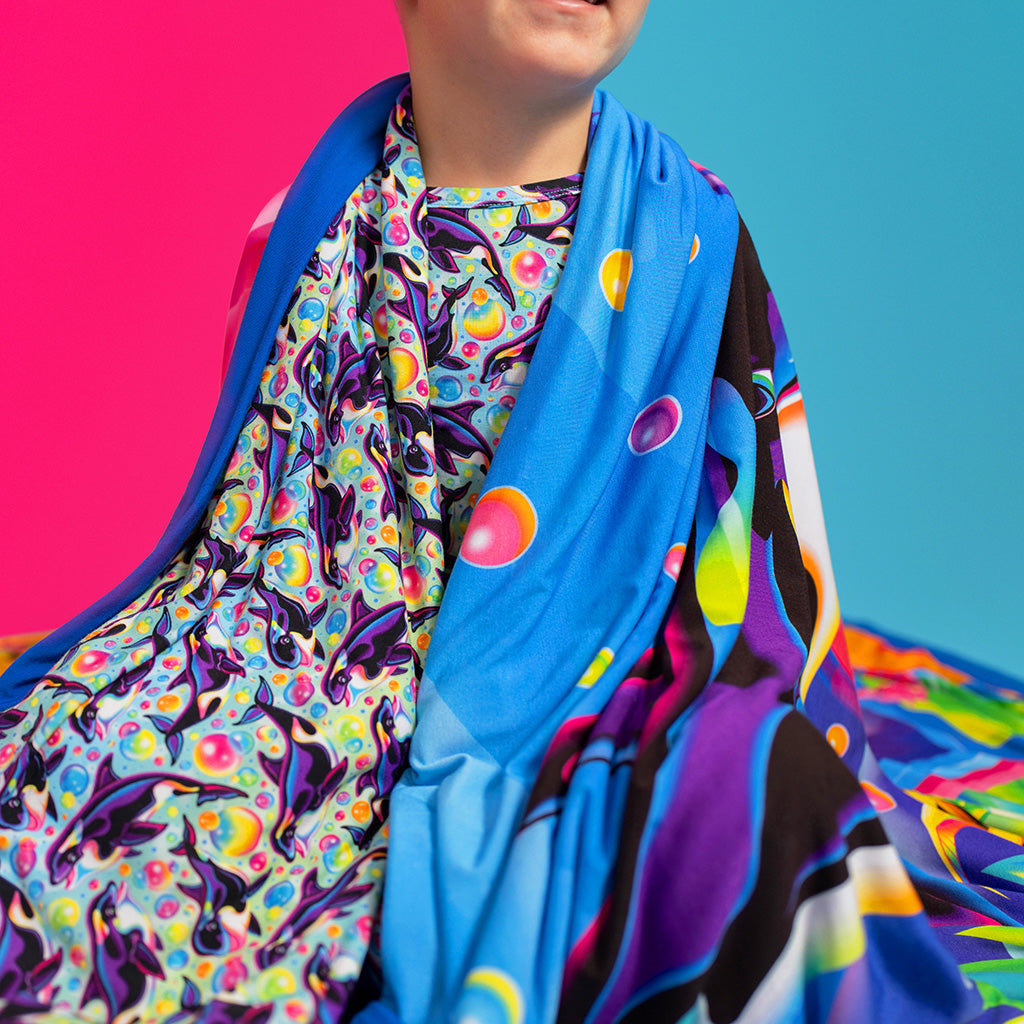 Lisa Frank® Max Splash & Under the Seashell Luxe Patoo® Blanket