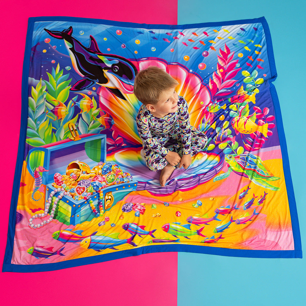 Lisa Frank® Max Splash & Under the Seashell Luxe Patoo® Blanket