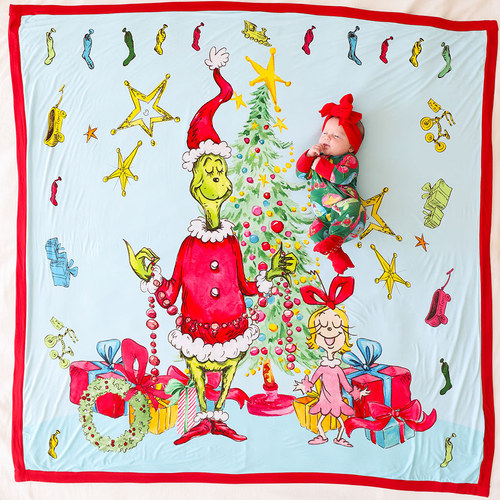 Dr. Seuss Who-liday Tree & Feelin' Grinchy Luxe Patoo® Blanket